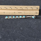 Long Zuni Shadowbox Earrings Blue Turquoise Old Pawn JE 635