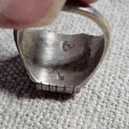 Vintage Zuni Spiny Oyster Sterling Silver Ring, Size 9