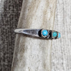 1930s Zuni Turquoise Vintage Band Old Pawn Size 7 1/2  JR 664