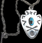 1930s Arrow Turquoise Necklace Vintage Old Pawn JN 820