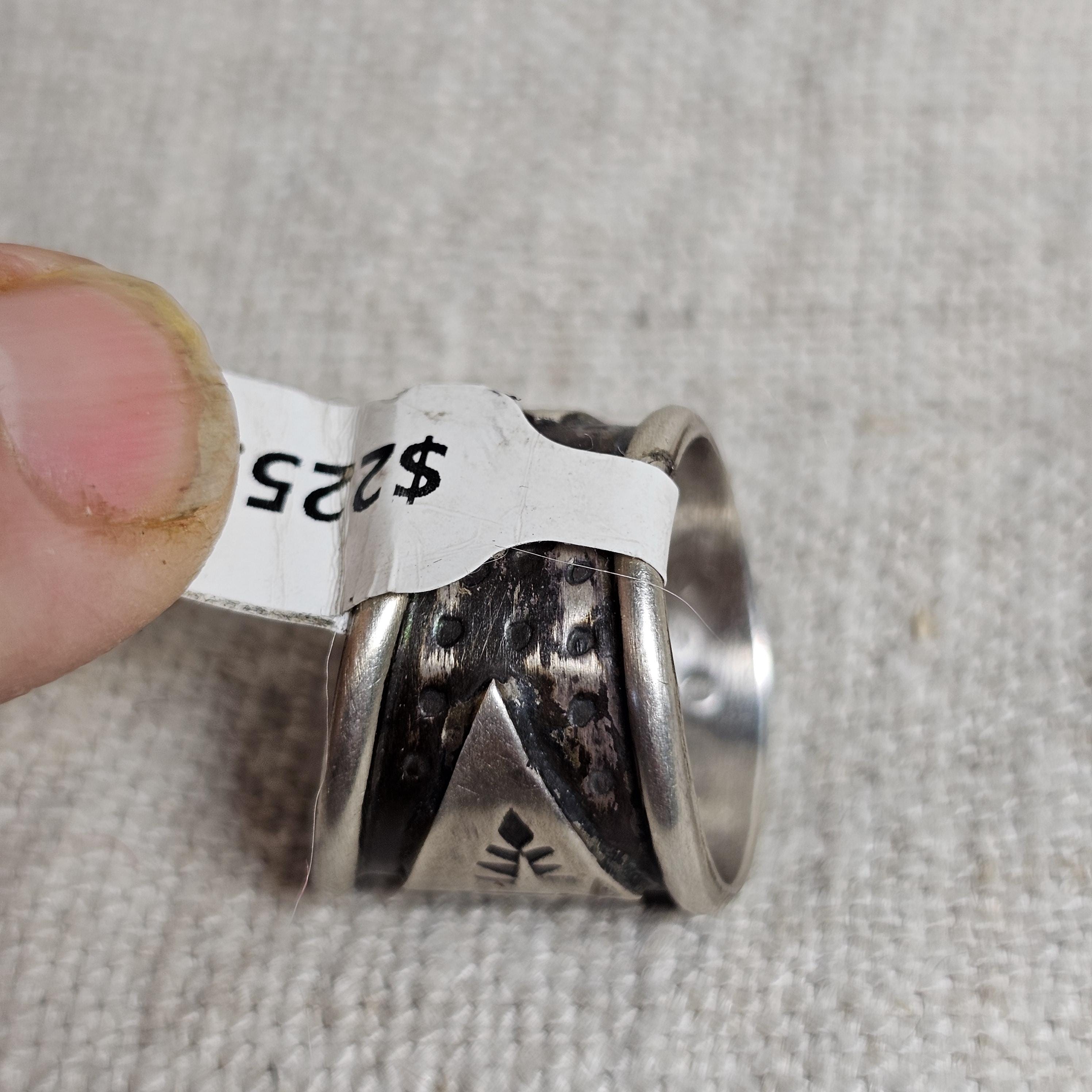 Thunderbird Signet Vintage Native Ring Sterling  Size 8 1/2 NR 35