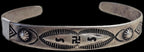 1930s Whirling Log Sterling Cuff  6 1/4" wrist  JB 264