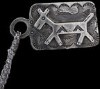 1930s Silver Donkey Tab Necklace Vintage Old Pawn JN 822