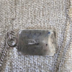 1930s Silver Donkey Tab Necklace Vintage Old Pawn JN 822