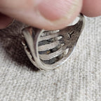 Big Blue Turquoise Hippy Vintage Sterling Ring Size 10 1/2 Old Pawn JR 434