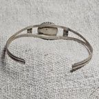 Circle Turquoise Vintage Native Sterling Old Pawn fits 6 1/2" wrist. JB 313