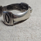 Jock Favour Green Turquoise Ingot Silver Cuff Bracelet 7 1/2" wrist JB 298