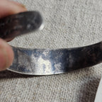 1930s Whirling Log Green Turquoise Sterling Native  Vintage Cuff JB 302 6 1/2" wrist