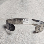 1930s Whirling Log Blue Turquoise Sterling Native  Vintage Cuff JB 228  6 3/4" wrist