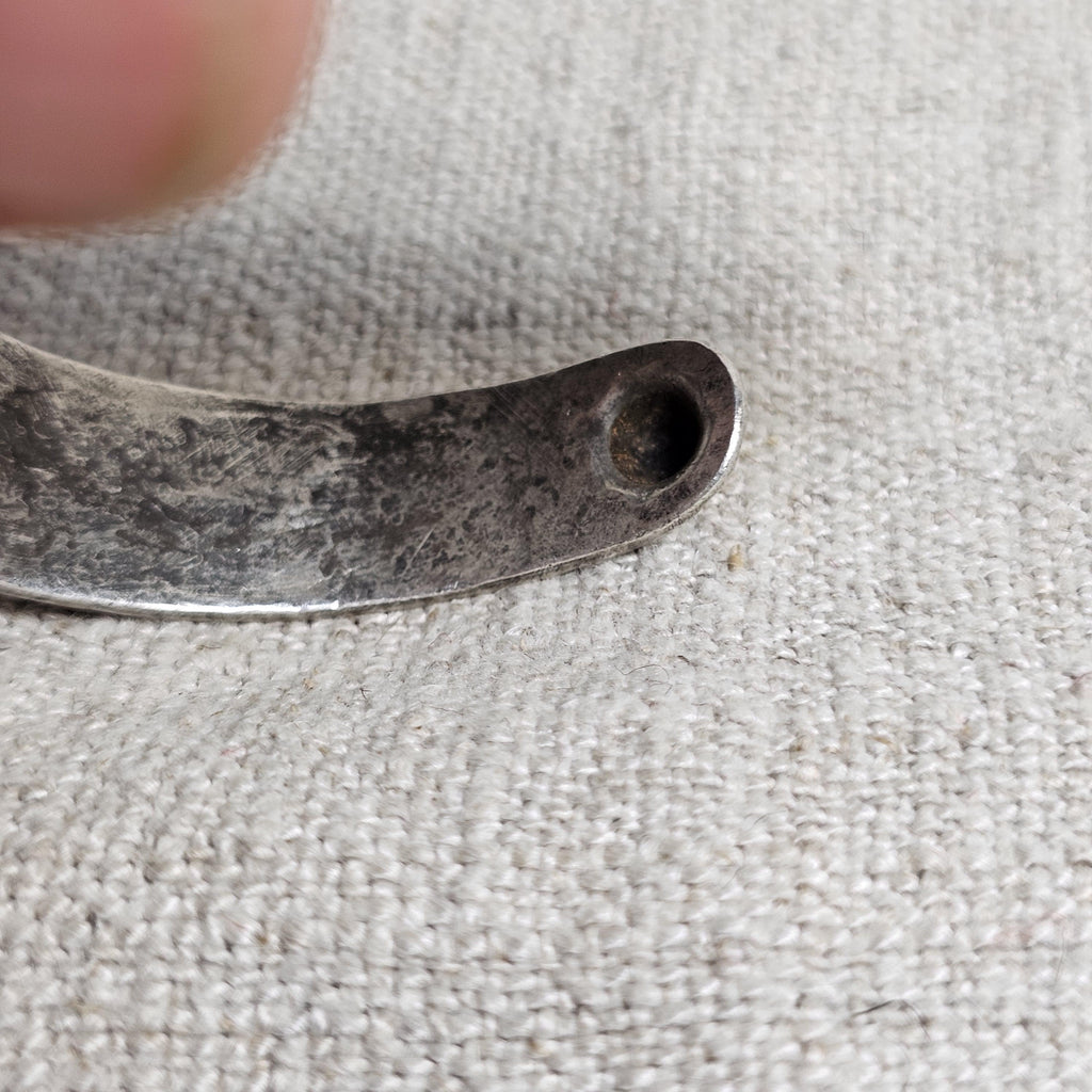 1920s Coin Silver Whirling Log Cuff  7" wrist  JB 105