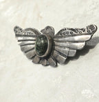 1930s Thunderbird Pin Cerillos Turquoise Native Old Pawn # JP 191