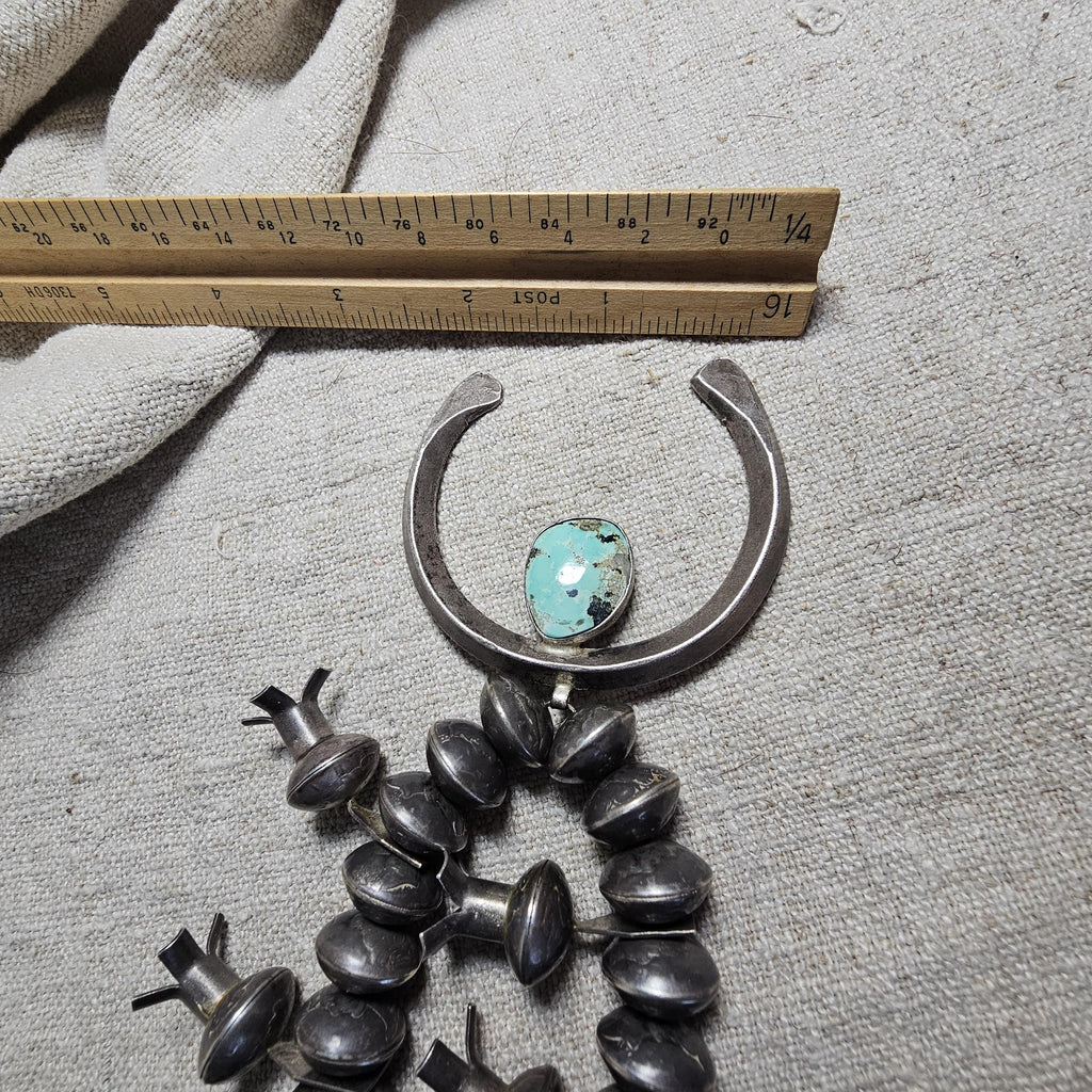 1940s Mercury Dimes Squash Blossom Turquoise 430 Grams Old Pawn  JN 812