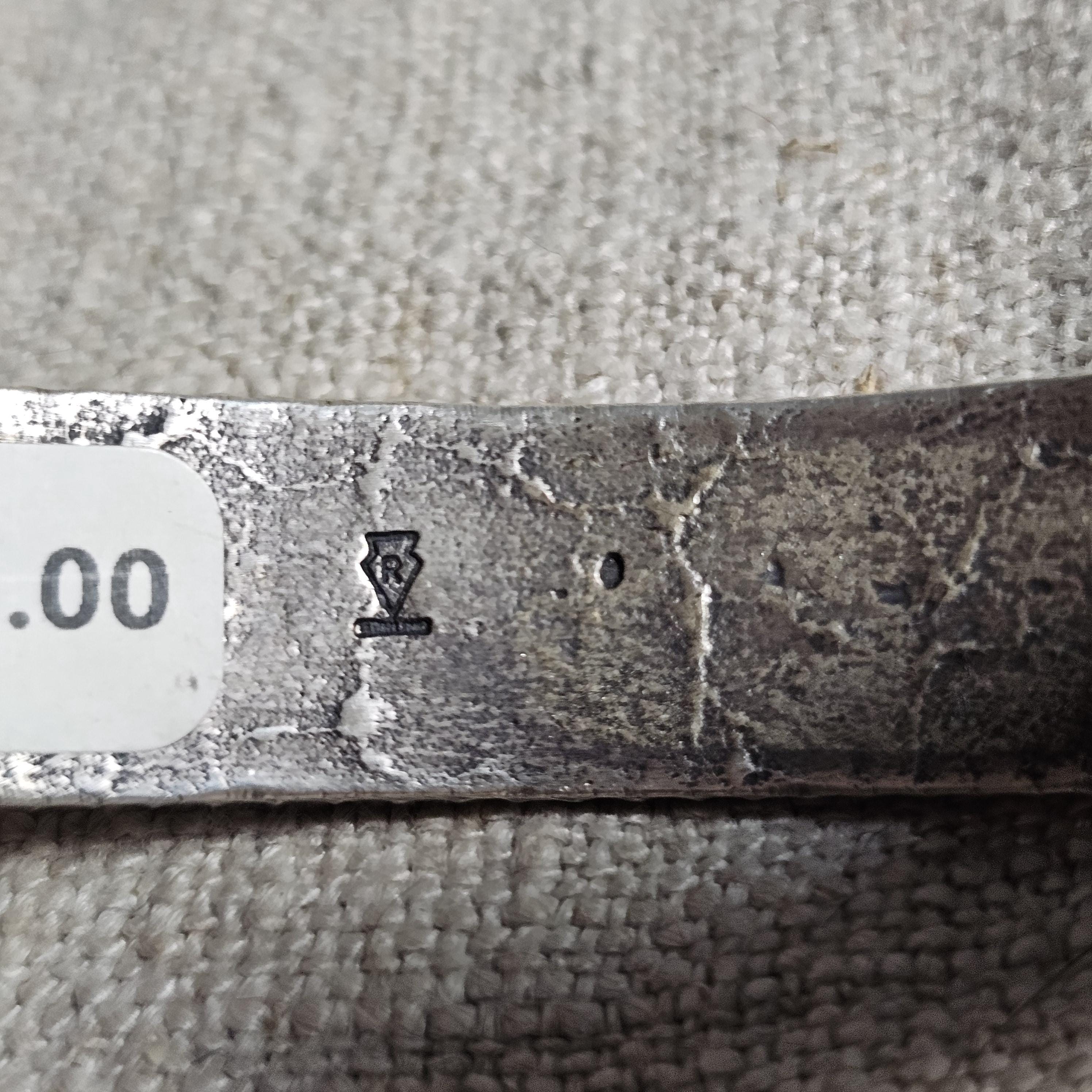 Tufa Cast Signed Vintage Native Sterling Old Pawn fits 7 3/4" wrist. JB 985