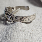 1940s Blue Turquoise Harvey Era Native Sterling Old Pawn cufffits 6 1/2" wrist. JB 243