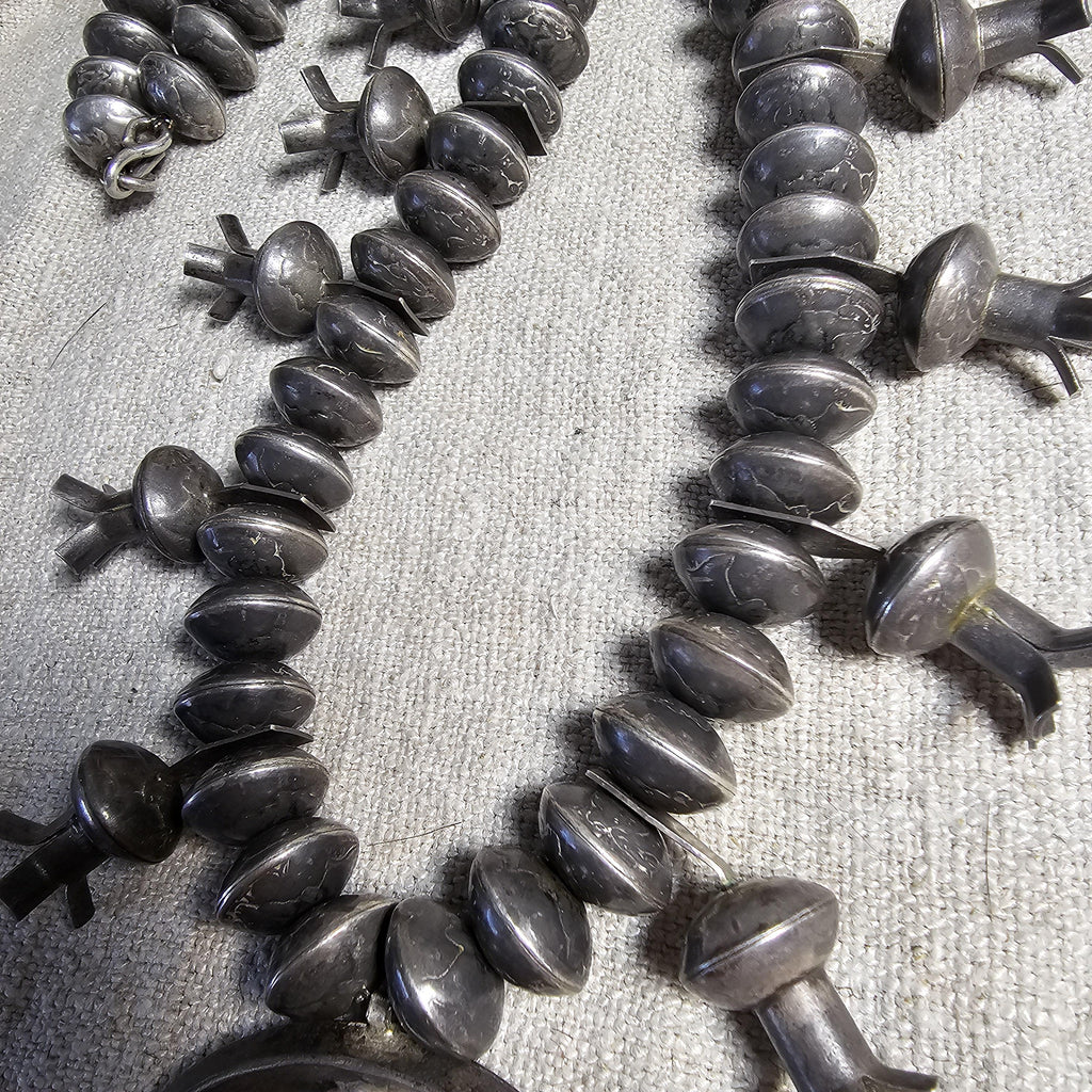 1940s Mercury Dimes Squash Blossom Turquoise 430 Grams Old Pawn  JN 812