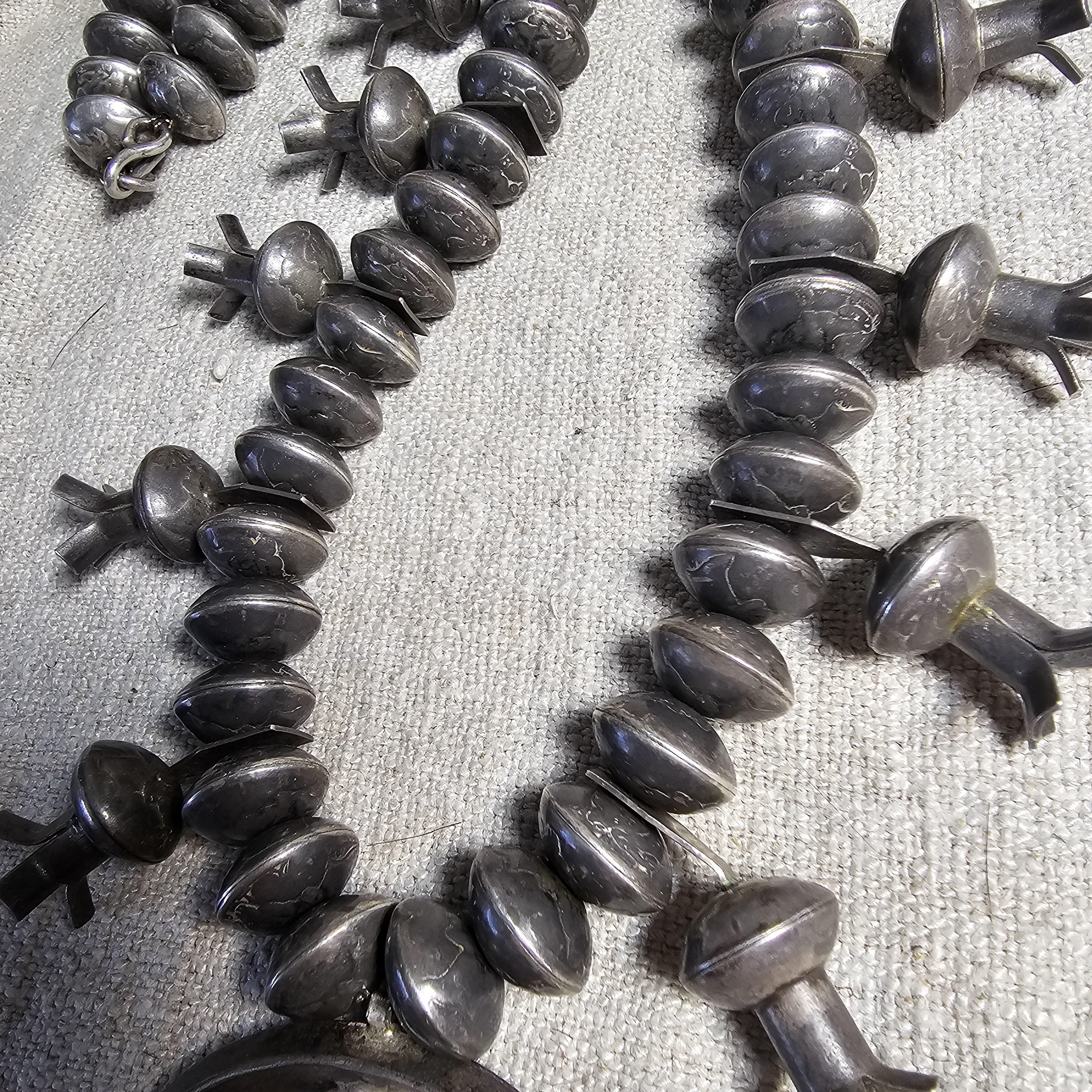 1940s Mercury Dimes Squash Blossom Turquoise 430 Grams Old Pawn  JN 812