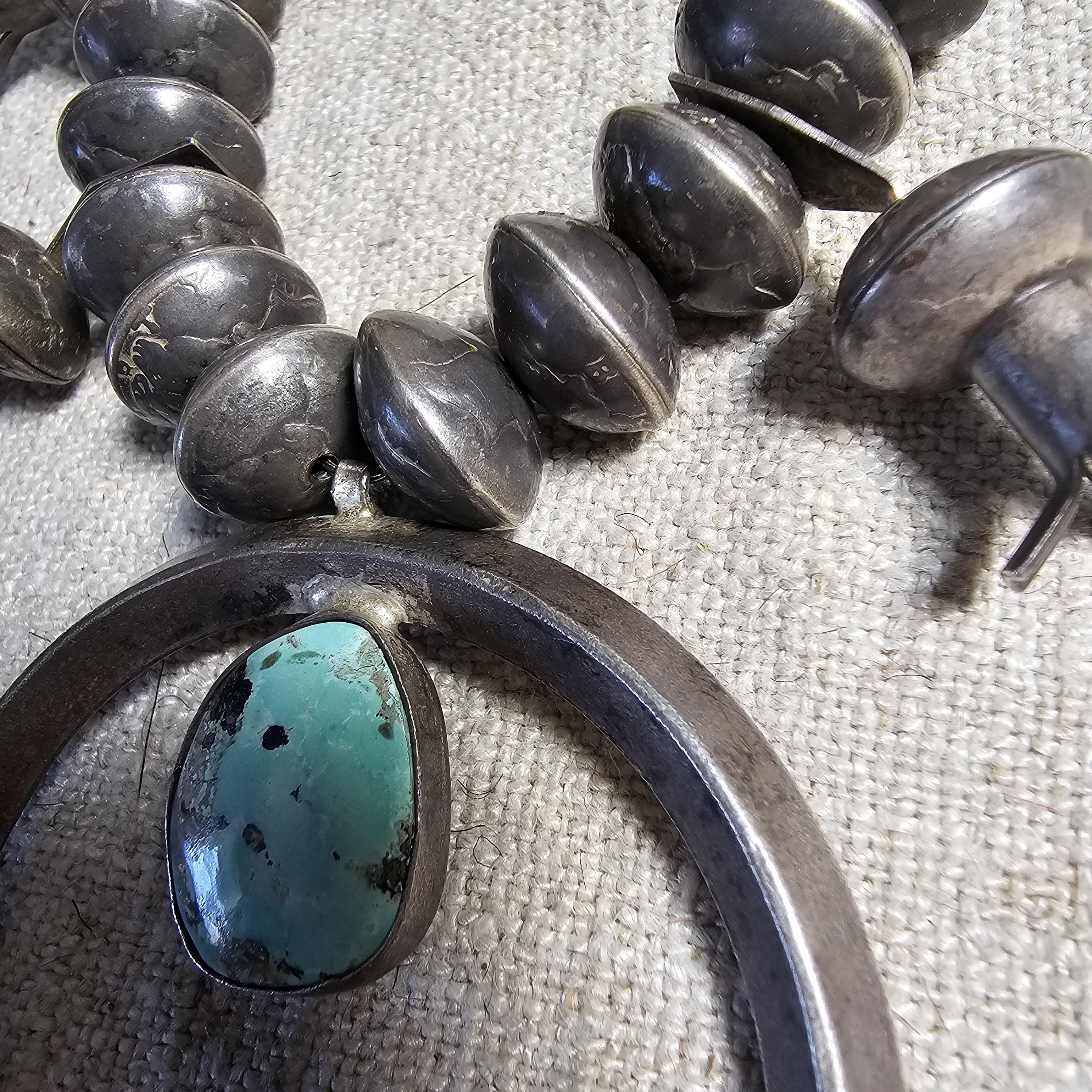 1940s Mercury Dimes Squash Blossom Turquoise 430 Grams Old Pawn  JN 812