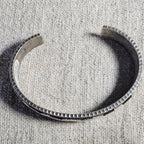 Tufa Cast Signed Vintage Native Sterling Old Pawn fits 7 3/4" wrist. JB 985