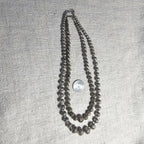 20" Interesting Strand of Graduated Vintage Navajo Pearls Old Pawn Sterling. JN 817