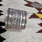 Tawney Willie Silver Native Cuff Bracelet Old Pawn. 7" wrist. JB 355