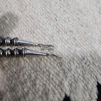 Signed Spiny Oyster Small Squash Blossom Necklace: Old Pawn Sterling Silver  JN 832
