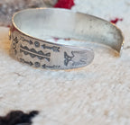1930s Thunderbird Turquoise Native Sterling Cuff fits 6 1/2" wrist. JB 336