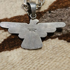 Signed Thunderbird Necklace Turquoise Vintage JN 826