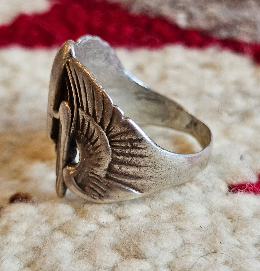 C 1940s Air Force Bomber ring size 11 JR 796