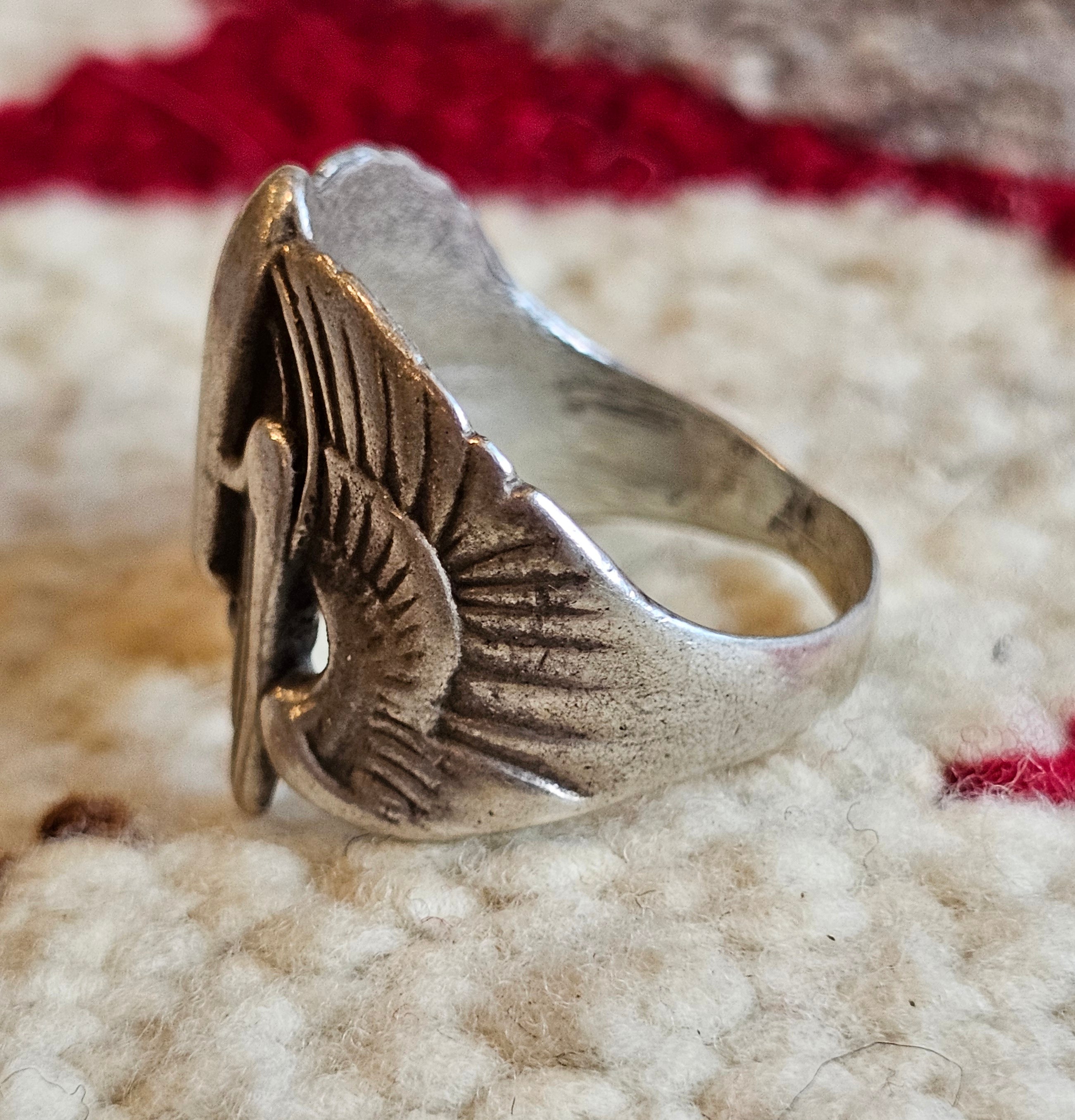 C 1940s Air Force Bomber ring size 11 JR 796
