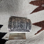 Tawney Willie Silver Native Cuff Bracelet Old Pawn. 7" wrist. JB 355