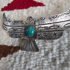 1940s Thunderbird Pin 4" Turquoise Vintage Native # JP 190