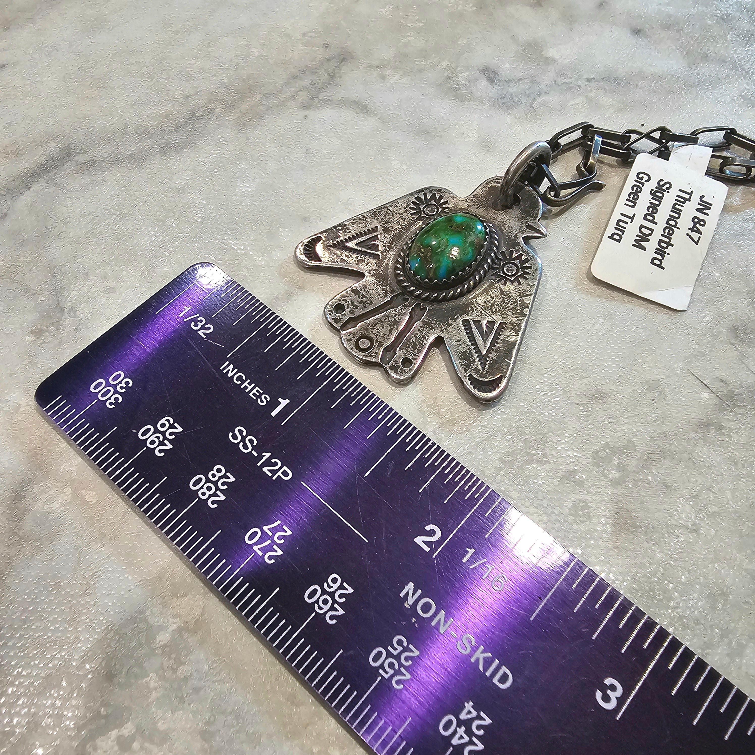 Thunderbird Green Turquoise Necklace JN 847