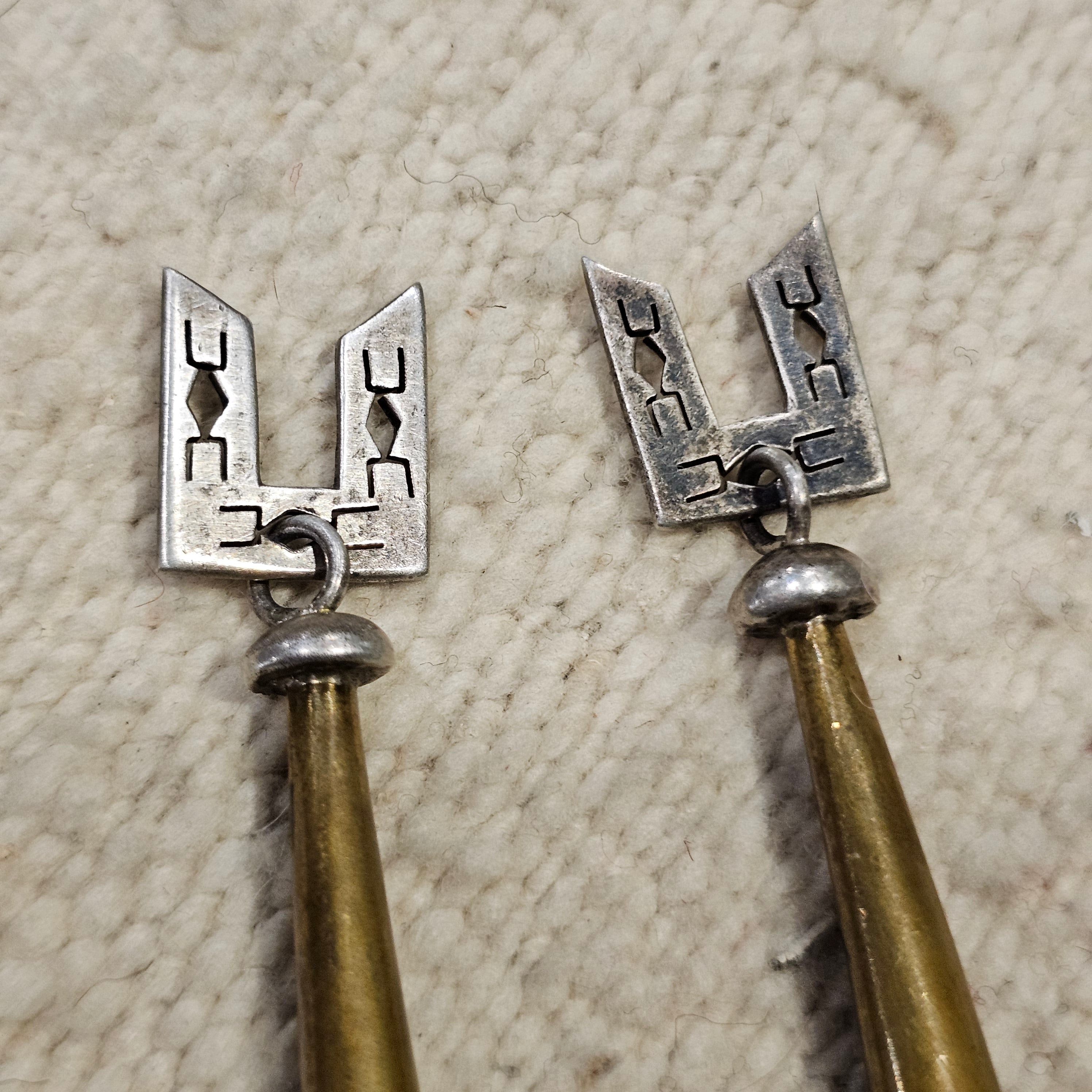 Give Away Horse Bolo Vintage Native Sterling & Copper & Brass & Inlay JBO 164