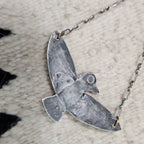 1930s Vintage Thunderbird Blue Turquoise Native Necklace Old Pawn JN 845