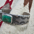 Buffalo Ingot Cuff Green Turquoise Native  fits 7" wrist JB 385