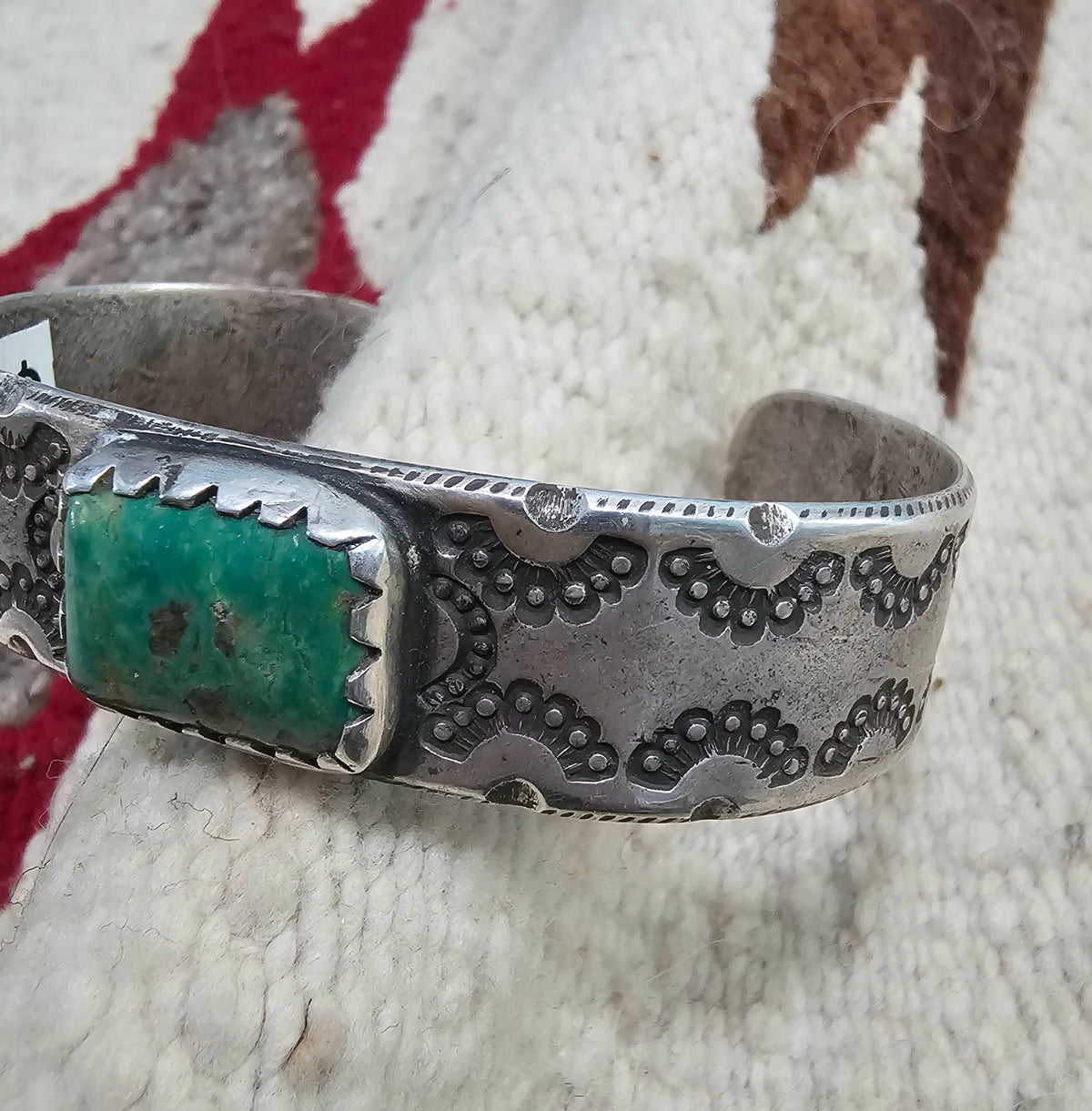 Buffalo Ingot Cuff Green Turquoise Native  fits 7" wrist JB 385