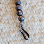 C 1910 Ingot Silver and Turquoise Naja Bead Necklace  JN 703