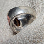 Elk Tooth Silver & Gold Ring Vintage Ring Size 9 1/2 Old Pawn JR 725