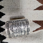Tawney Willie Silver Native Cuff Bracelet Old Pawn. 7" wrist. JB 355