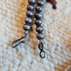 C 1910 Ingot Silver and Turquoise Naja Bead Necklace  JN 703