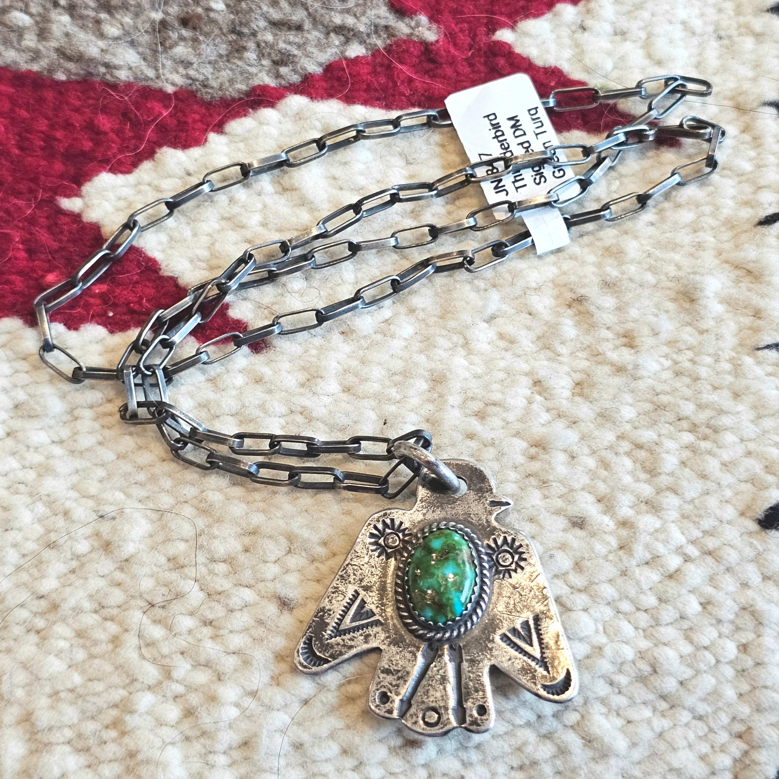 Thunderbird Green Turquoise Necklace JN 847
