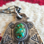 Thunderbird Green Turquoise Necklace JN 847