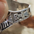 1950s Thunderbird Zuni Inlay Vintage Ring Sterling Old Pawn Size 10 JR 645