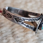 Small Thunderbird Turquoise Old Pawn size 6 1/2 JR 483