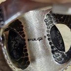 1950s Eagle Onyx Vintage Ring Sterling Old Pawn Size 10 JR 736